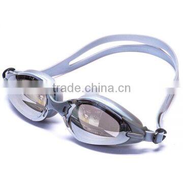 New Durable Fashionable Hot sale mirrored Adult silicone swimming eyewear