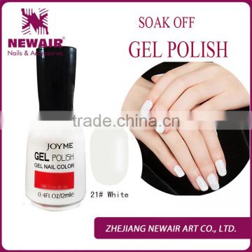 Professional uv gel soak off gel nail gel polish white colour