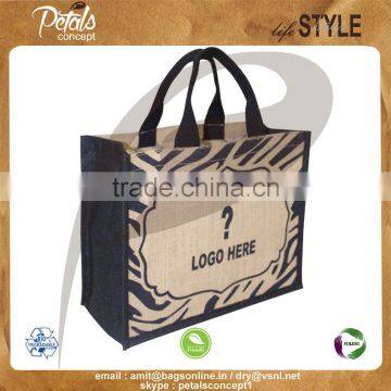 Highly Fashionable & Latest Trendy Design Jute Shopping Bags With Overall Print photo-2