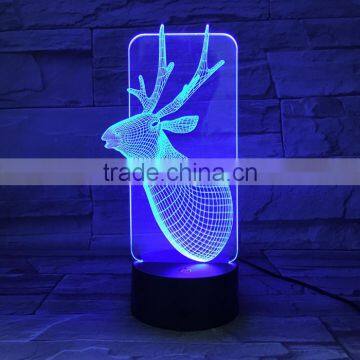 UCHOME Deer Shape Lamp Christmas Gift 3D Illusion Lamps photo-3