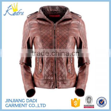 Biker Genuine Leather Jackets Wholesale Latest Sexy Fashion Design Pu Motorcycle Woman Leather Jacket