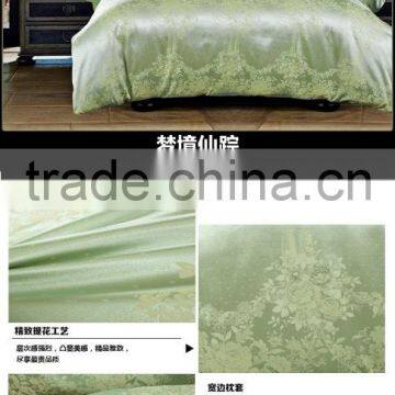 Jacquard Home Textile Imitated Silk Woven 4-9 Pcs Rayon Silk Bedding Set photo-5