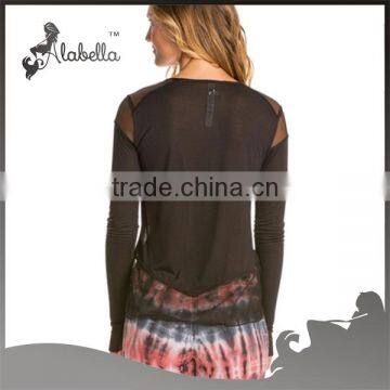 Wholesale Sexy Custom Women Yoga Tank Tops Yoga Mesh Shirt photo-2
