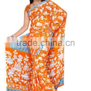 Beckoning Bhagalpuri Silk Wine Color Jacquard Print Resham Saree