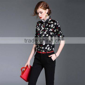 Maxnegio Spring New Style Silk Blouse Back Neck Chiffon Printed Designs photo-3