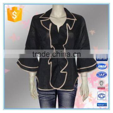 Lady Shirt Flared Cutting Fashion Design Lady blouse