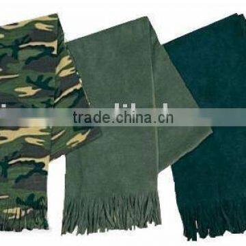 wind proof polar fleece scarf with fringe