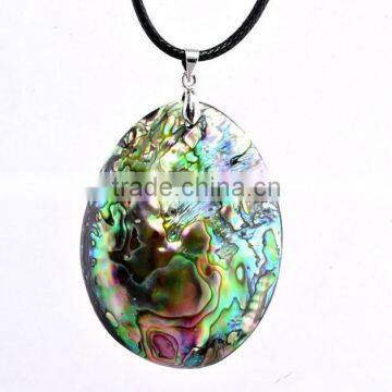 Colorful abalone shell pendant necklace luxucy caved sea shell necklace women shell jewelrys