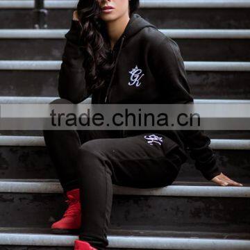 Hot Sale Tapered Jogger Pants Black 100% Cotton Fleece Sweatpants Women's Tracksuit Bottoms photo-2