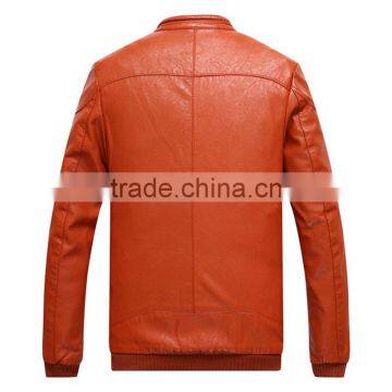 MSW0029 Korean Baseball Jacket Autumn Jacket Coat PU Leather Casual Male Tide Jacket