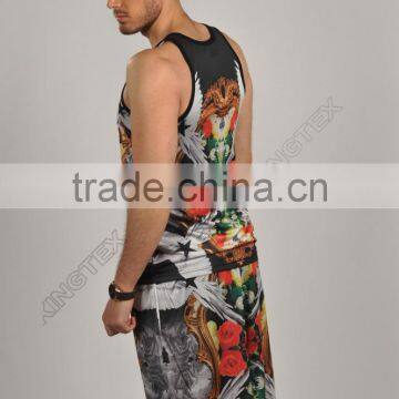 Apparel Wholesale Custom Printed 100 Polyester Tank Tops photo-3
