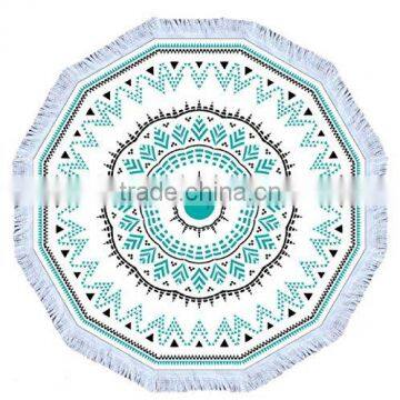 Hot Sale Cheap Reactive Print Microfiber Beach Towel With Tassel photo-6