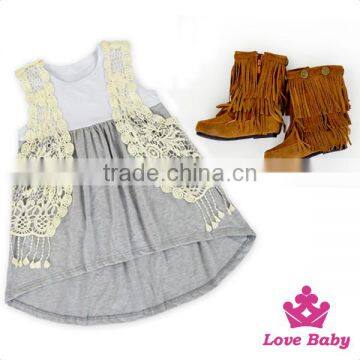 Whoelsale Suede Kids Cowboy Boots Tassel Moccasins Boots Baby Cowboy Boots photo-3