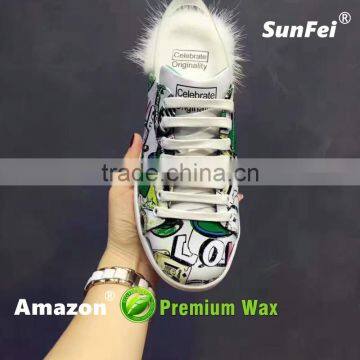 High Top Premium Custom Waxed Flat Sneakers Laces for Ankle Boots - Best Wax Shoes Laces for Cemented Sport Shoes - Red photo-6