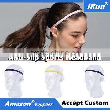 Men & Women Touchless Head Hair Under Sports Headband Manufacturer - Thin Comfortable Elastic Silicone Grip Exercise Hairbands