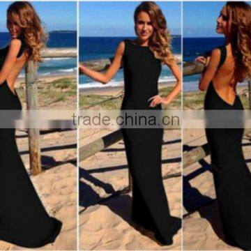 Wholesale Customized Women 100% Cotton Multi Color Striped Long Maxi Dress photo-6