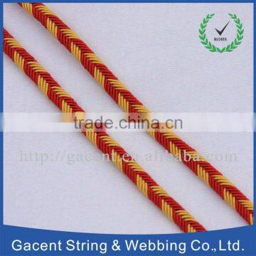 rayon braided coloured cord for lady's dress