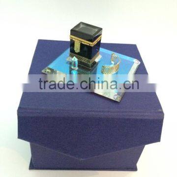 Saudi Building Black Optic Crystal Kaaba With 24K Gold Plated Metal For Muslim Souvenirs photo-2