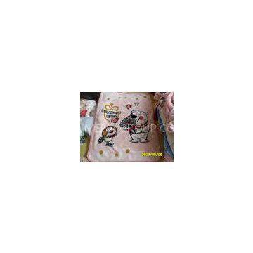 cartoon Antistatic Soft Polyester Baby Blanket Woven Blankets For Hotel / Home