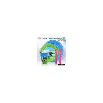 5 in 1 Plastic Children Dinnerware Set
