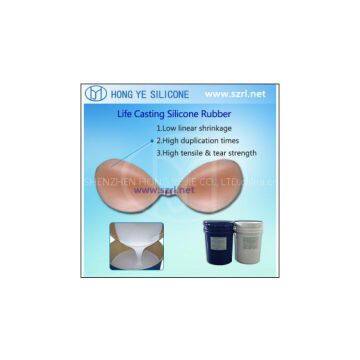 Lifecasting liquid silicone for breast enhancer