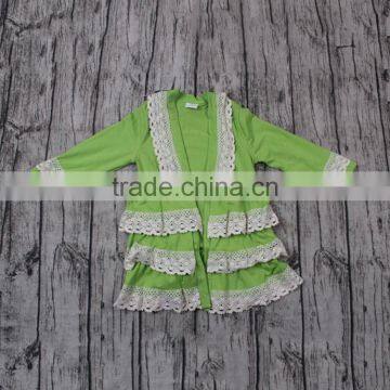 2016 yawoo wholesale yawoo lime green lace cotton cardigan toddler clothing online