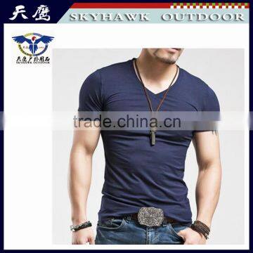 New model men's V- neck t-shirt