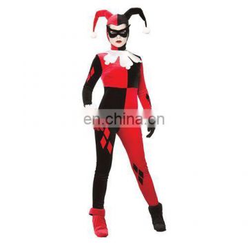 Hot Sale Gotham Girls Harley Quinn Adult Womens Clown costume Halloween Costume AGC070