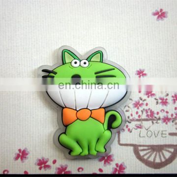 Green laughing cat fridge magnet, glow in night souvenir fridge magnet