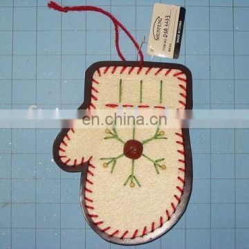 Christmas glove ornament,felt craft,decoration