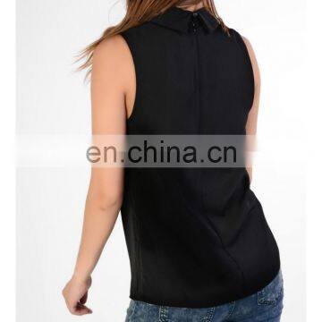 Latest New Models Blouses Fashion Neck Blouse Design With Tie Details photo-2