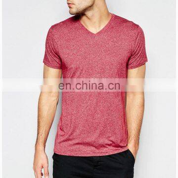 Soft-touch jersey mens slim fit v-neck collar t-shirt