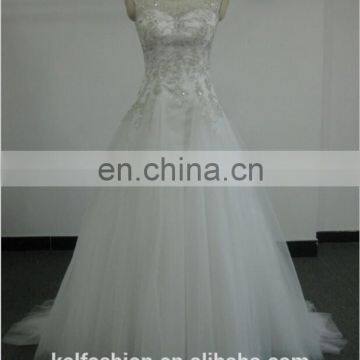 EBX-98 Sleeveless With Heavy Beading Top Wedding Dress