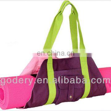 Wholesale cute canvas yoga mat bag for yoga fans