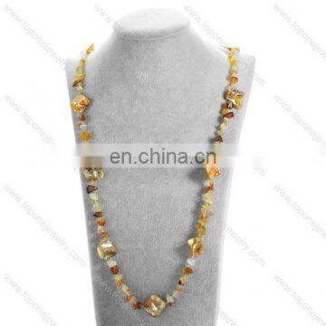 Charming beautiful special brown color beaded necklace