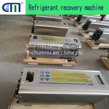 Train air conditioning with refrigerant pumping empty one machine oil free refrigerant recovery machine