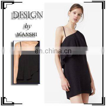 Sexy ladies one piece dress latest thin straps design fashion women dresses