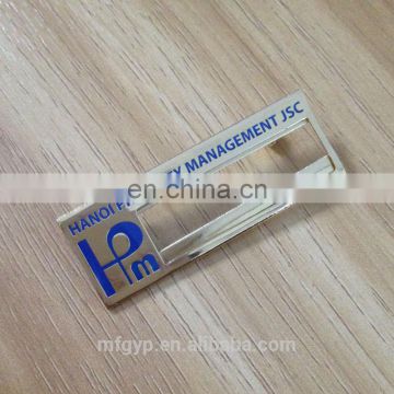 pin metal name tag with insert a piece of paper