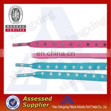 Polyester Material High Quality Tubular Custom Printed Shoelaces photo-5