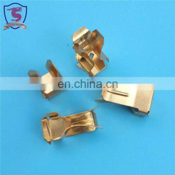 Stamping small sheet metal spring clips fasteners