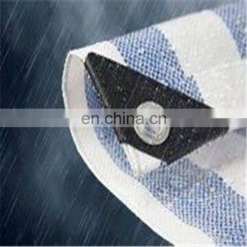 Water Proof PE Tarpaulin with Strip Color for covering