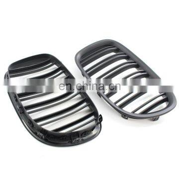 1 пара матово-черных двойных решеток с полосами для переднего бампера (кильватер) для BMW 5 Series F10 F11 F18 2010-2016 photo-5