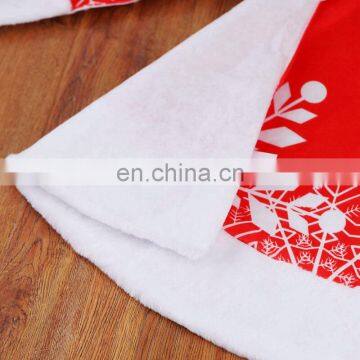 I@home Red Christmas Tree Stump Cover Snowflake Christmas Tree Skirt Carpet photo-6