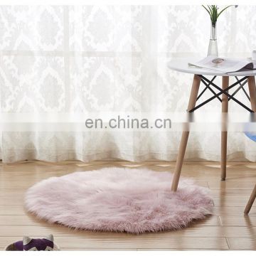 Top quality Round shape Wholesale Faux fur Washable carpet for floor cover