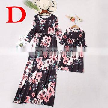 Women Girls Family Clothes Mother Daughter Matching Boho Floral Long Maxi Dress (this Link for Kids) photo-5