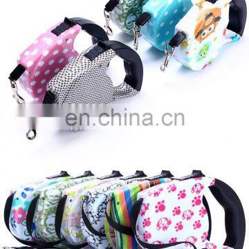 Wholesale More Design Adjustable Slip Luxury Nylon Rope Custom Print Logo Pet Retractable Dog Leash For Dog photo-6