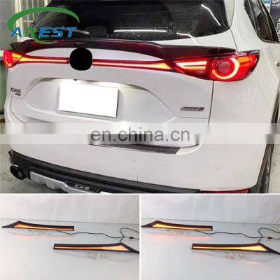 1Set Car Rear Bumper Trunk Tail Light For cx-5 cx5 2017 - 2020 LED Rear Fog Lamp Brake Light Dynamic Turn Signal Reflector