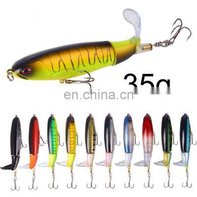 Artificial 35 Gram Lure Bait Outdoor Fishing Gear Propeller Hard Bait Floating Water Pencil Lure Bait