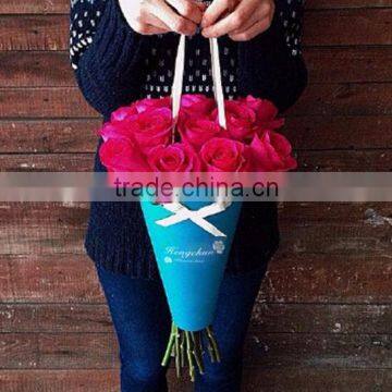 Custom Company Logo Eco-friendly Gift Bag With Flower/ Flower Gift Box photo-3