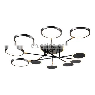 Nordic LED Rotating Small Disc Ceiling Light Golden Metal Simple Restaurant Decoration Ceiling Light